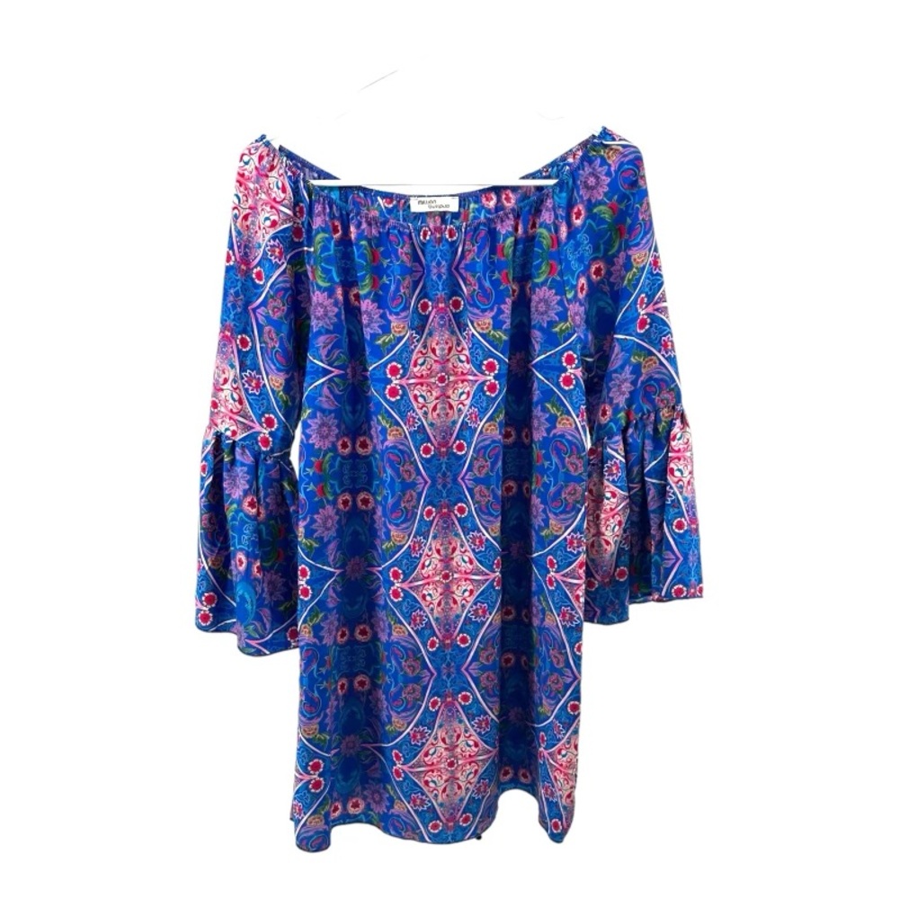 Million Bullpup | S Small Blue Print Mini Dress